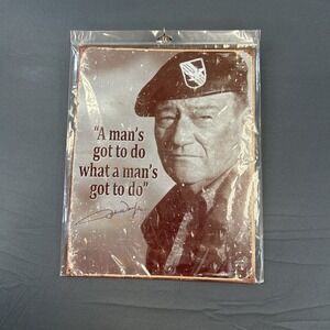 Vintage Look Metal Sign John Wayne 16h×12.5w Classic!